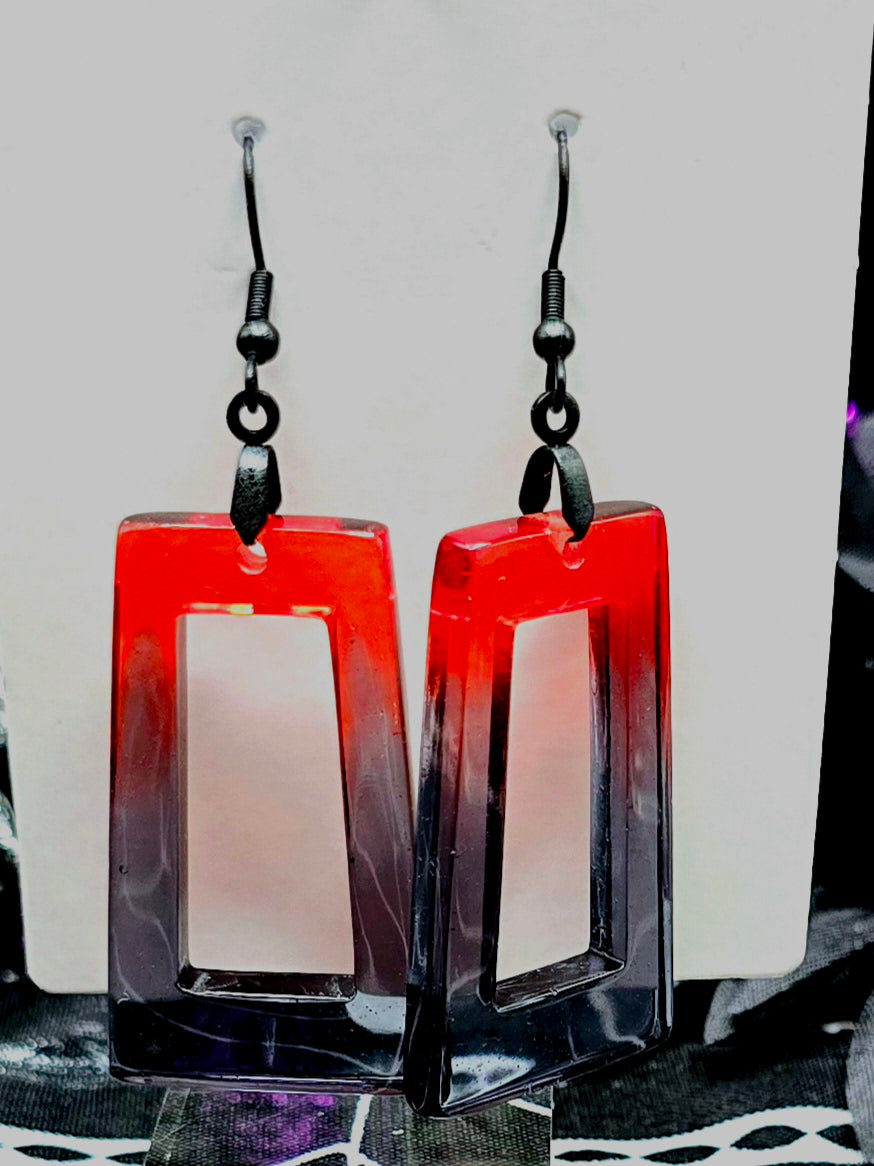 Sleek Resin Hoop Earrings