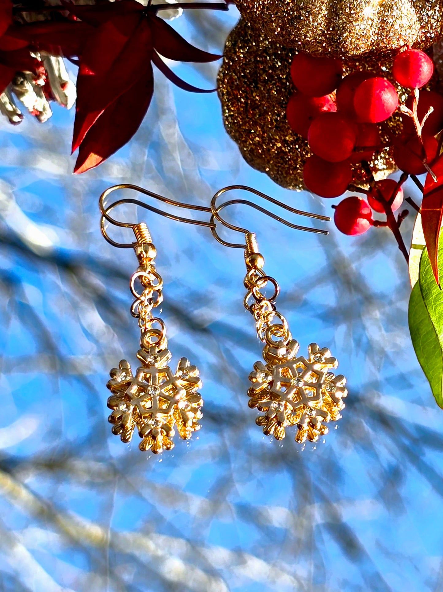 Snowflake Dangle Earrings