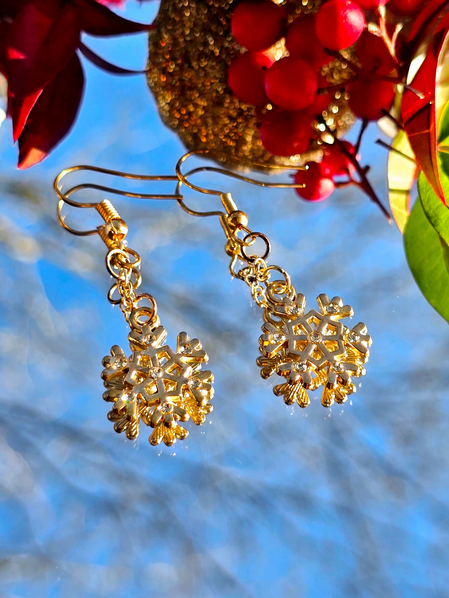 Snowflake Dangle Earrings