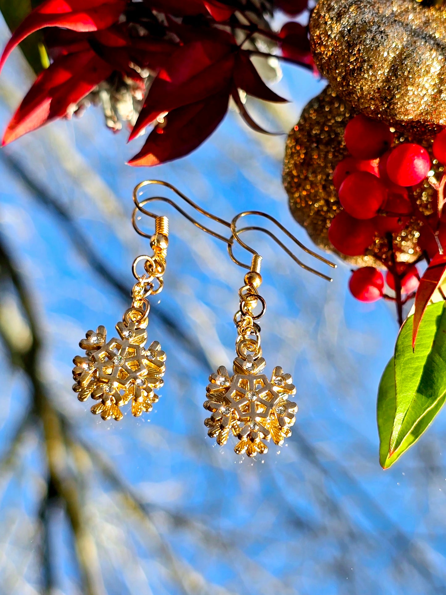 Snowflake Dangle Earrings