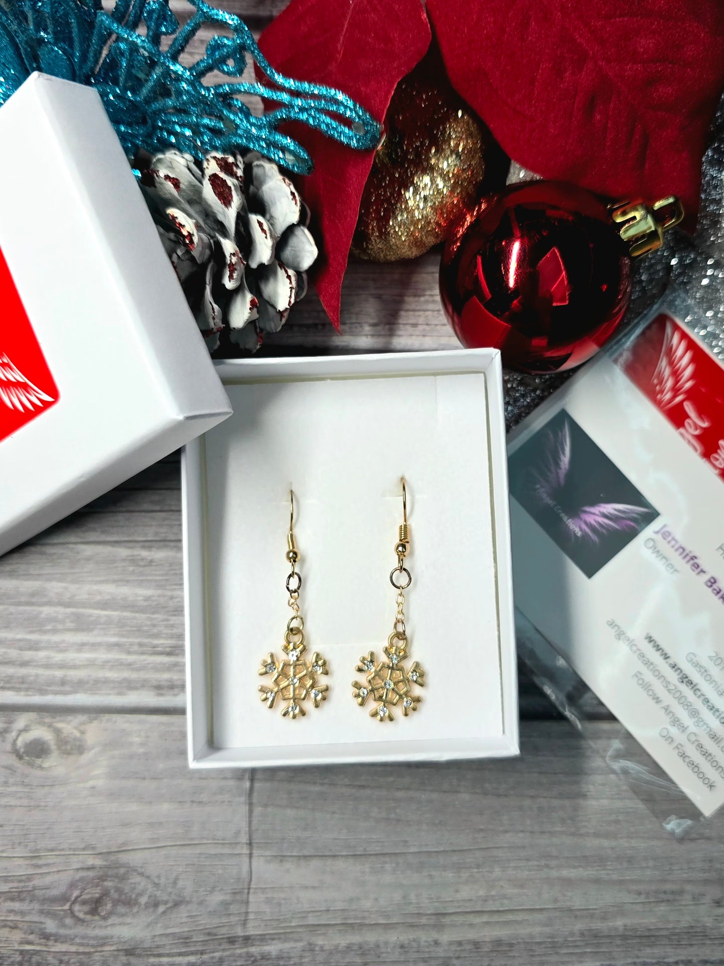 Snowflake Dangle Earrings