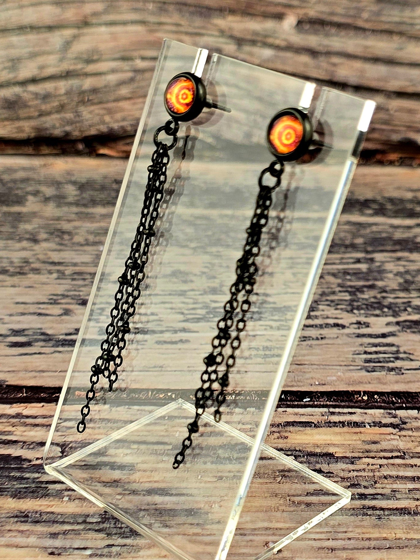 Tripy Post Stud Dangle Earrings