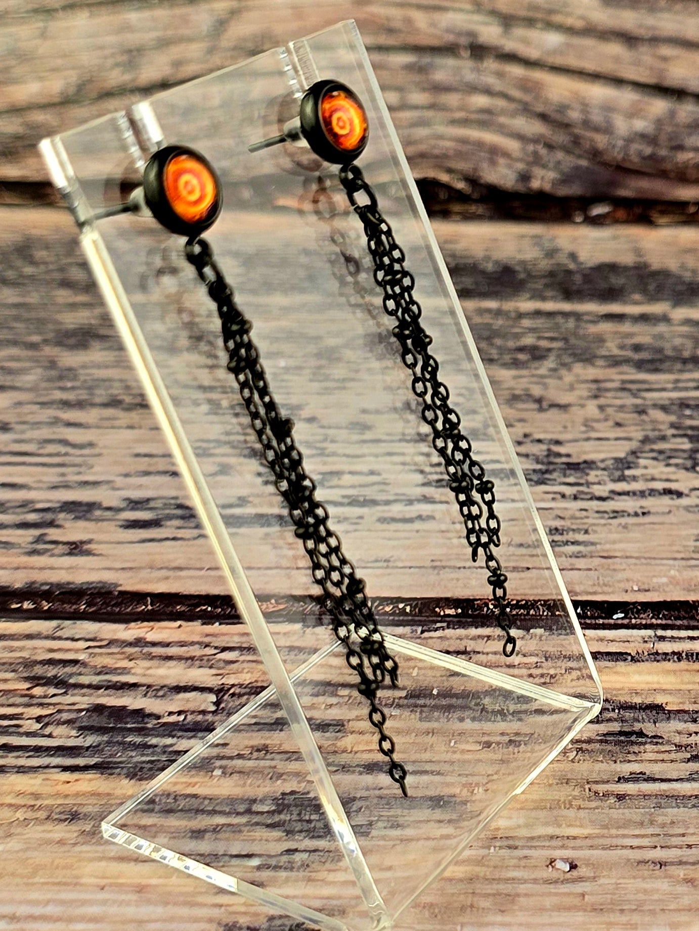 Tripy Post Stud Dangle Earrings