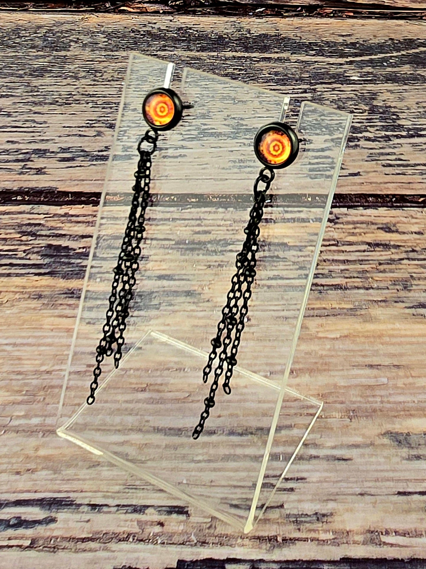 Tripy Post Stud Dangle Earrings