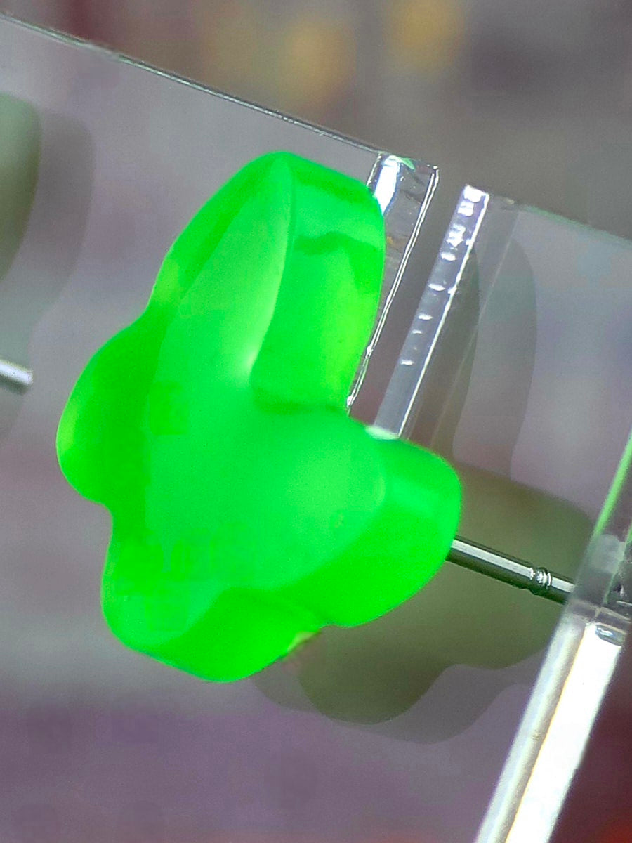 Glow in the Dark Green Butterfly Post Stud Earrings