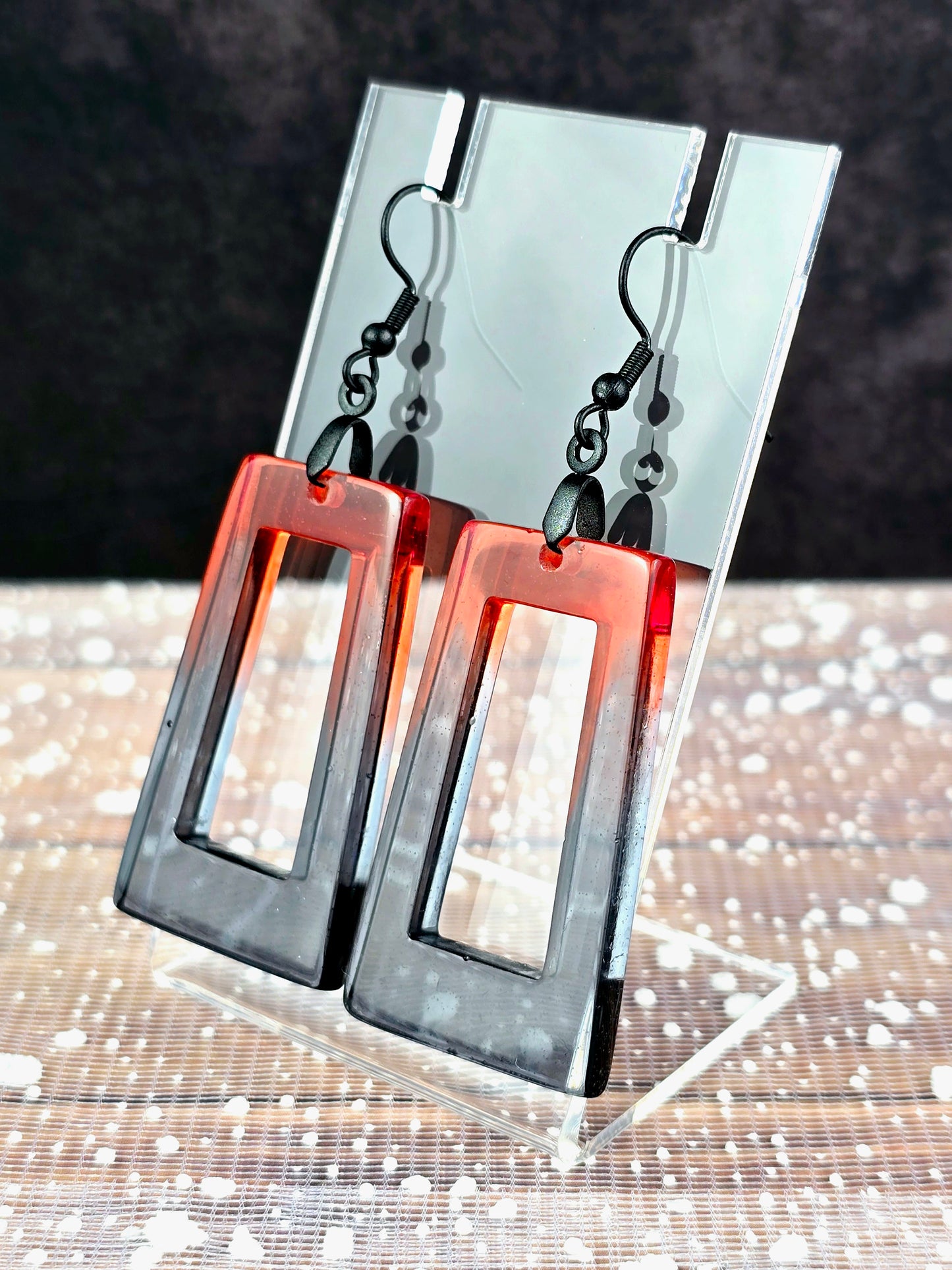 Sleek Resin Hoop Earrings