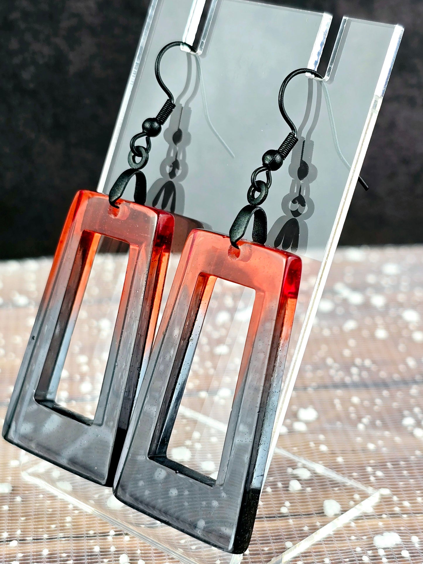 Sleek Resin Hoop Earrings