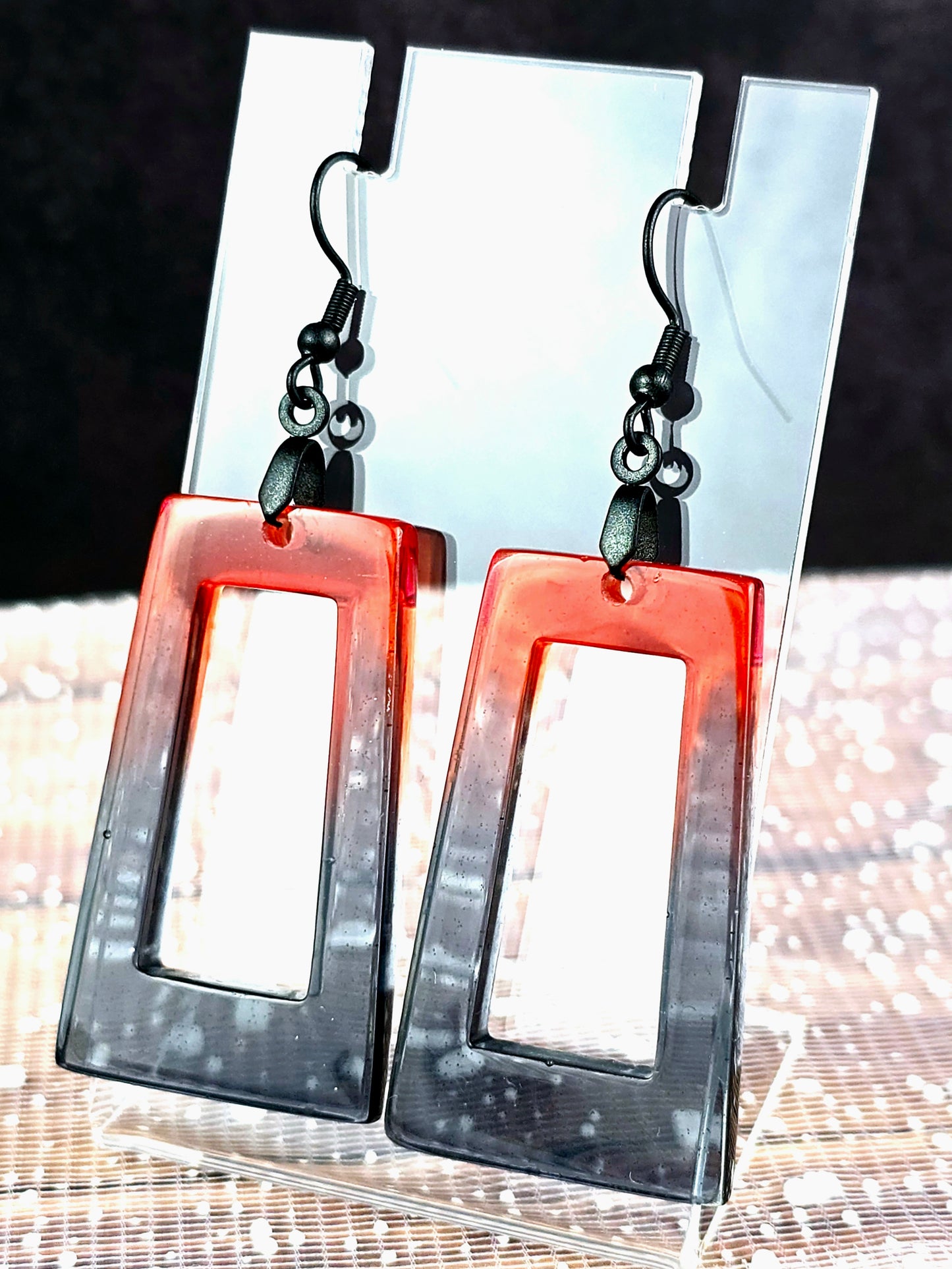 Sleek Resin Hoop Earrings
