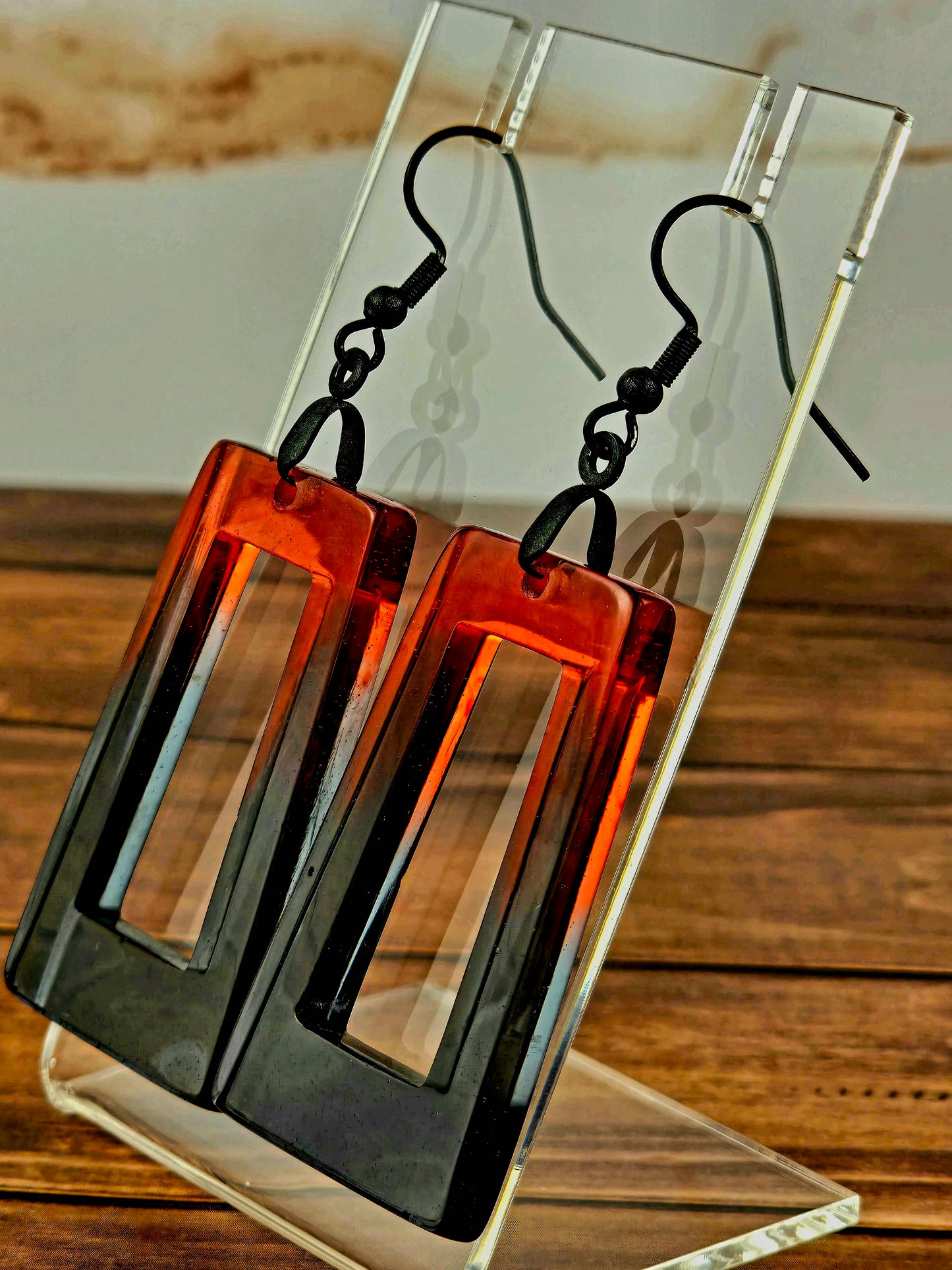 Sleek Resin Hoop Earrings