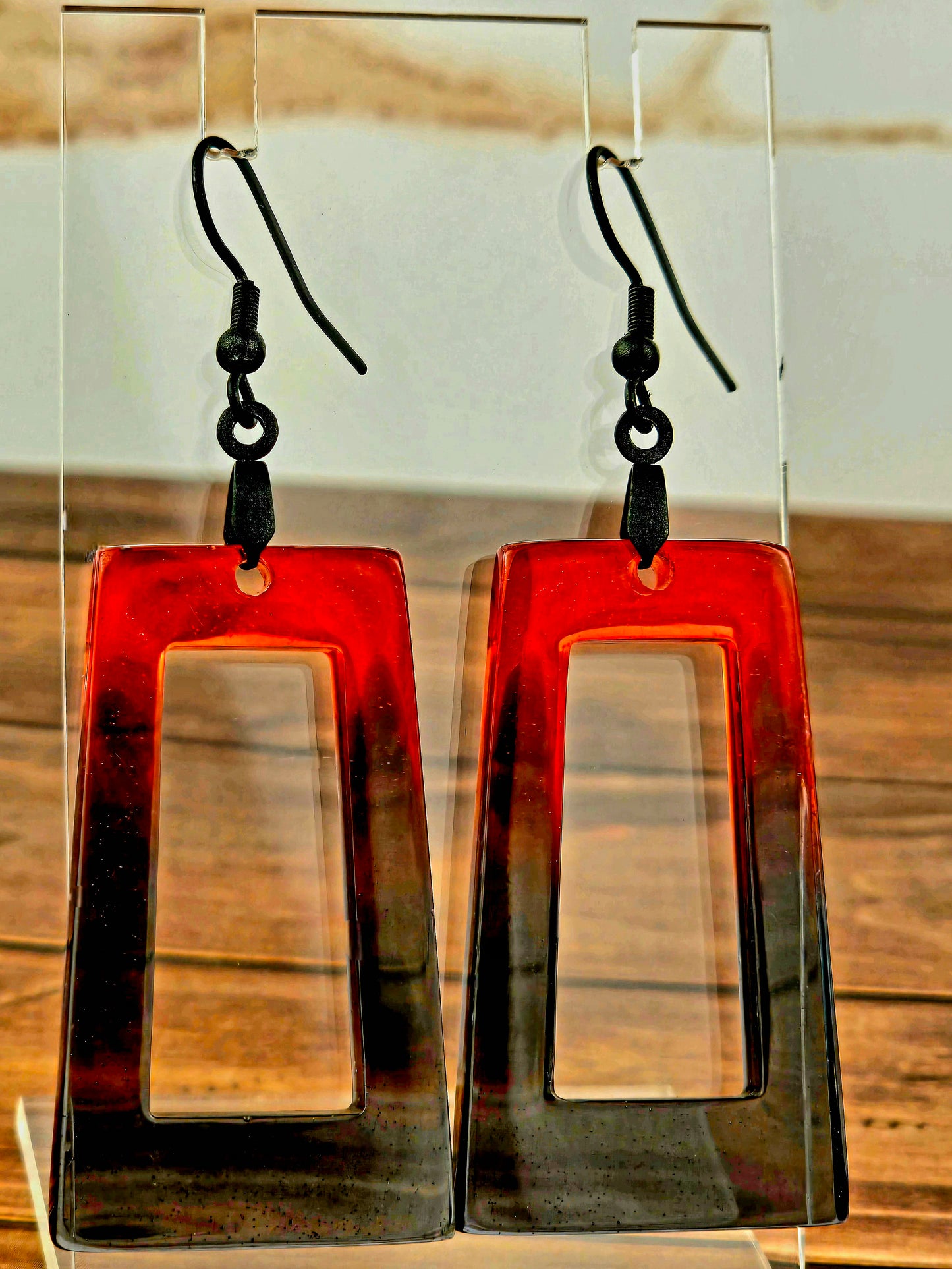 Sleek Resin Hoop Earrings