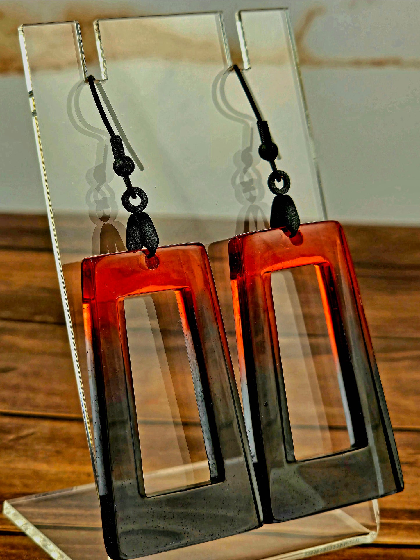 Sleek Resin Hoop Earrings