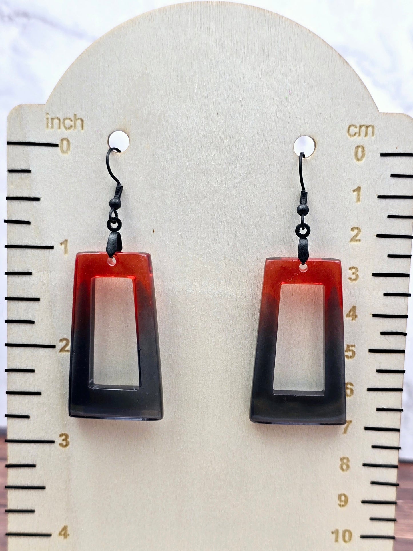 Sleek Resin Hoop Earrings