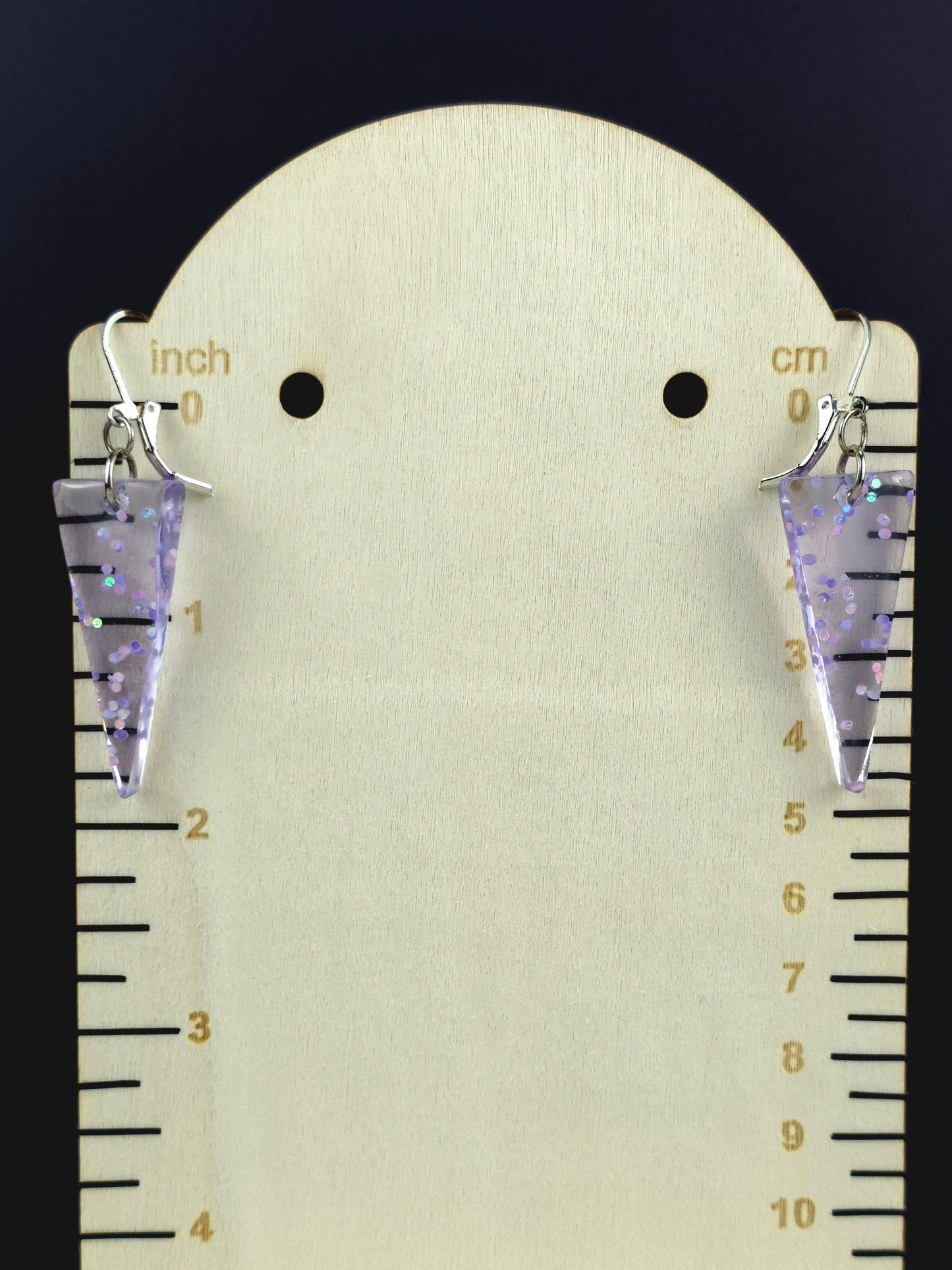 Upside-down Triangle French Lever-Back Earrings