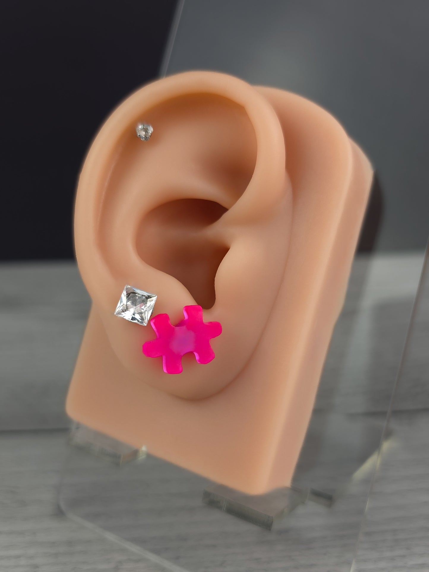 Glow in Dark Puzzle Post Earrings