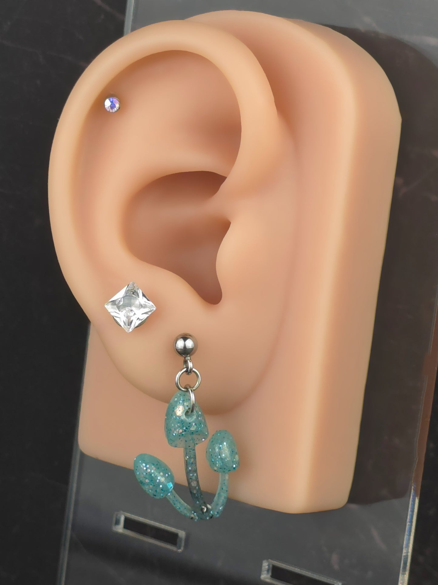 Mismatch Mushroom Ball Post Earrings