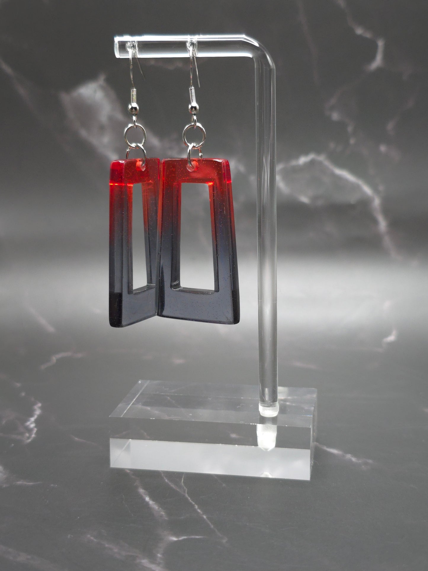 Sleek Resin Hoop Earrings