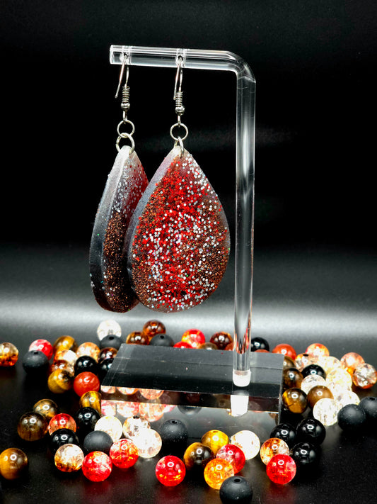 A touch of Glitter Resin Earrings