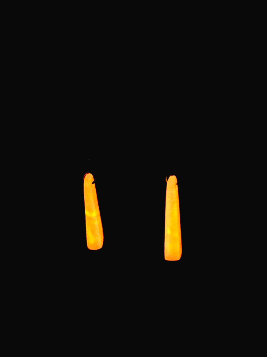 Hangdown Orange Glow in the Dark Earrings