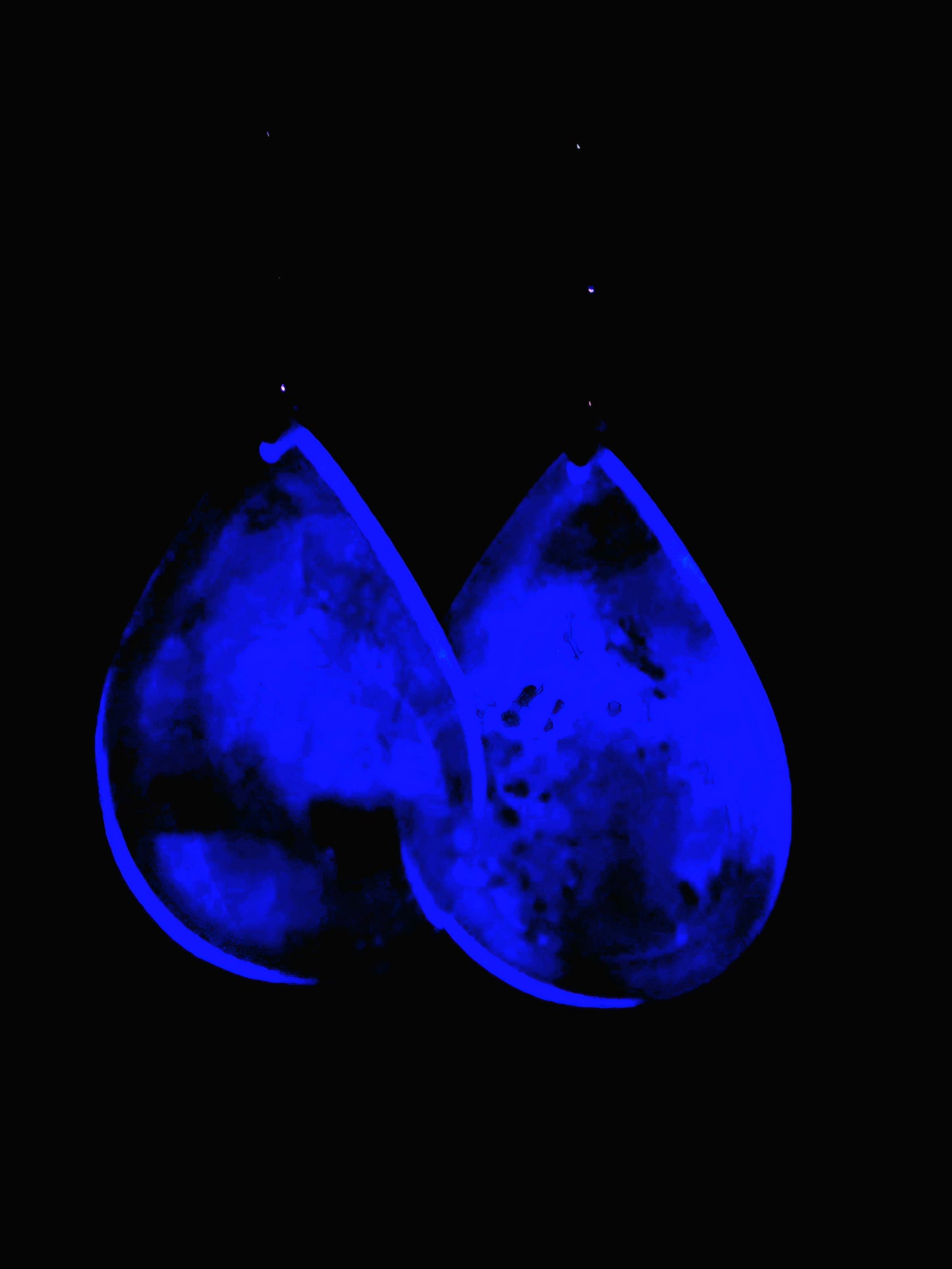 Tye Dye Glow in the Dark Resin Earrings