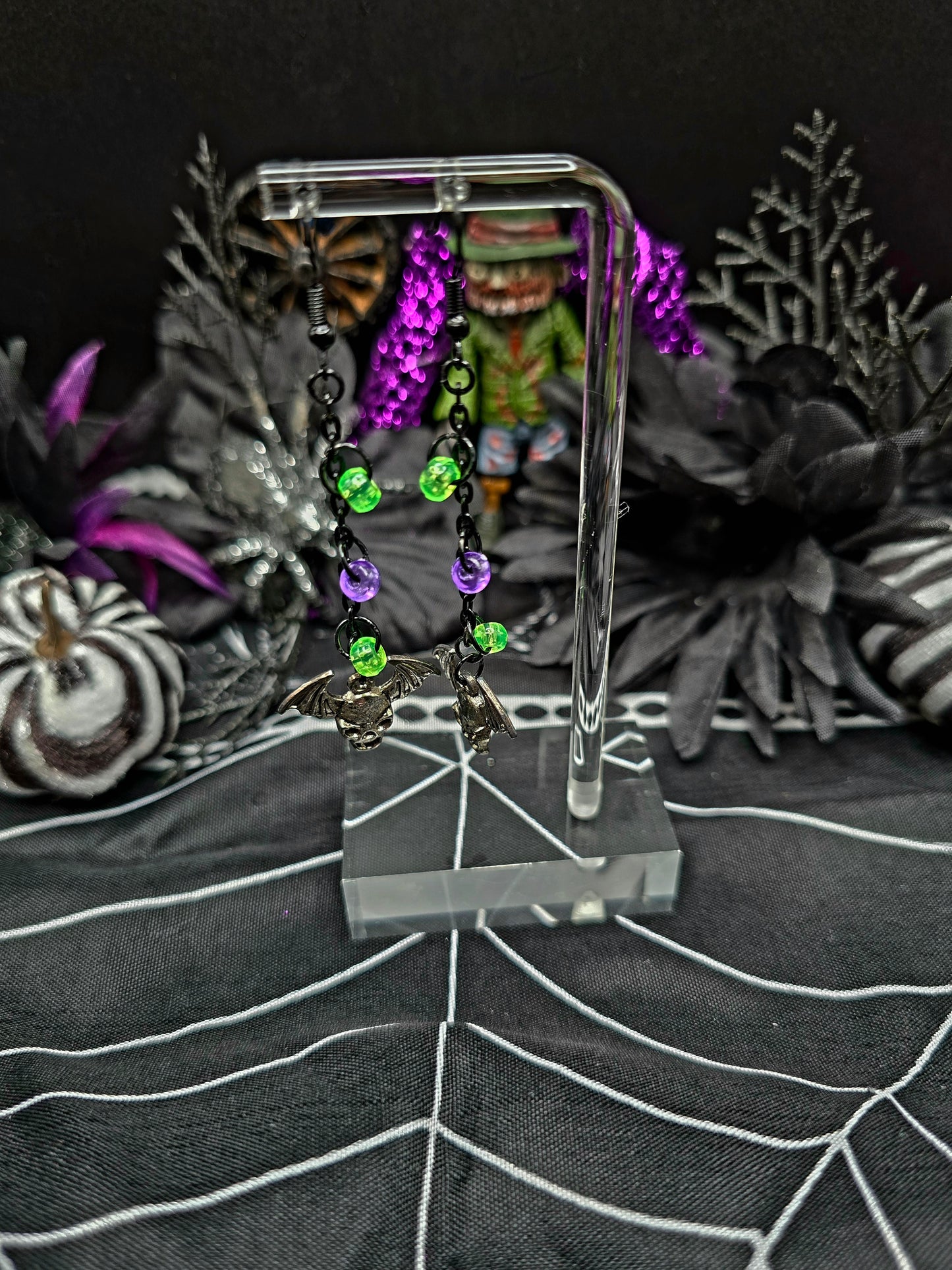 Dangling Bat Earrings