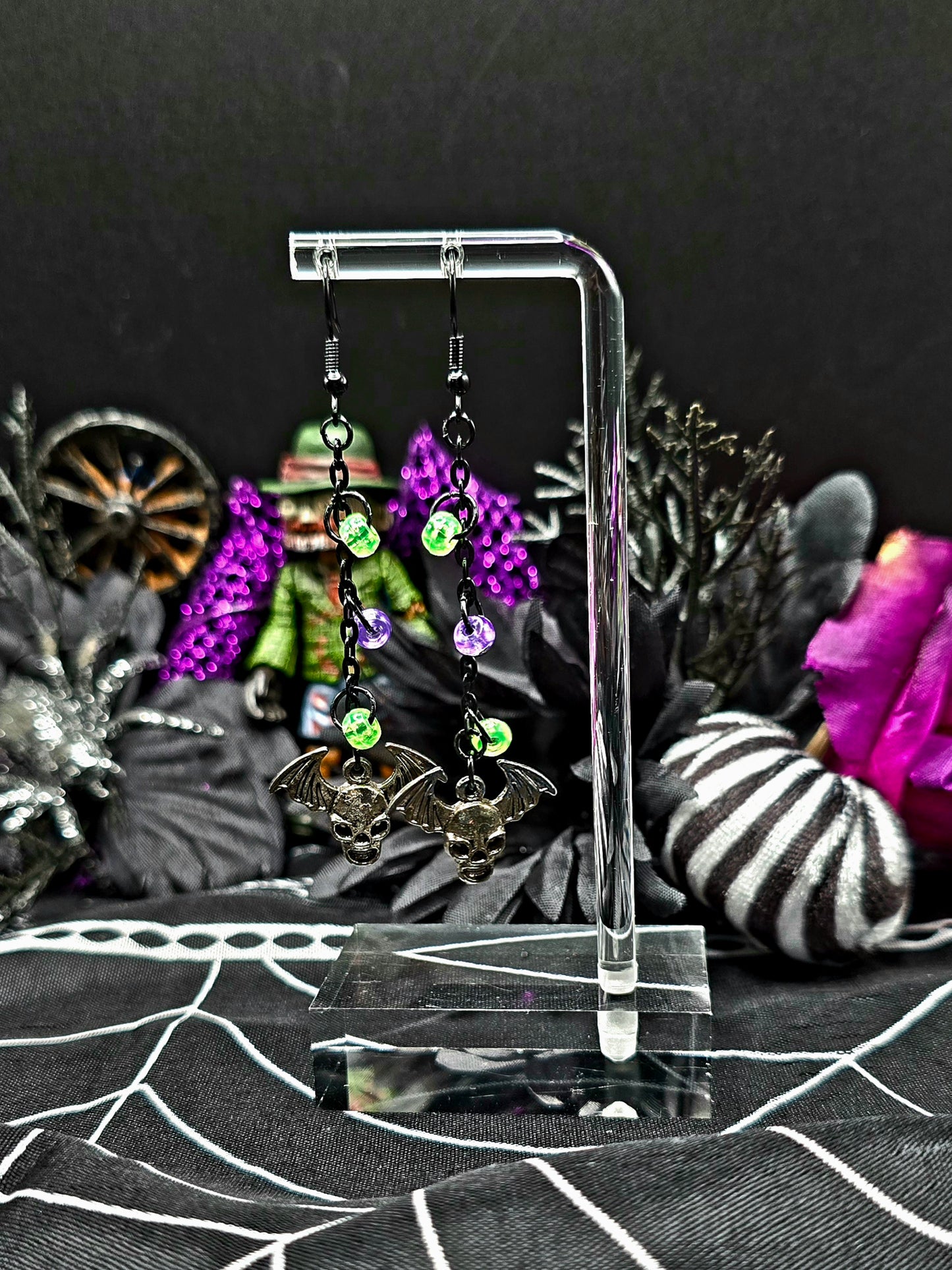 Dangling Bat Earrings