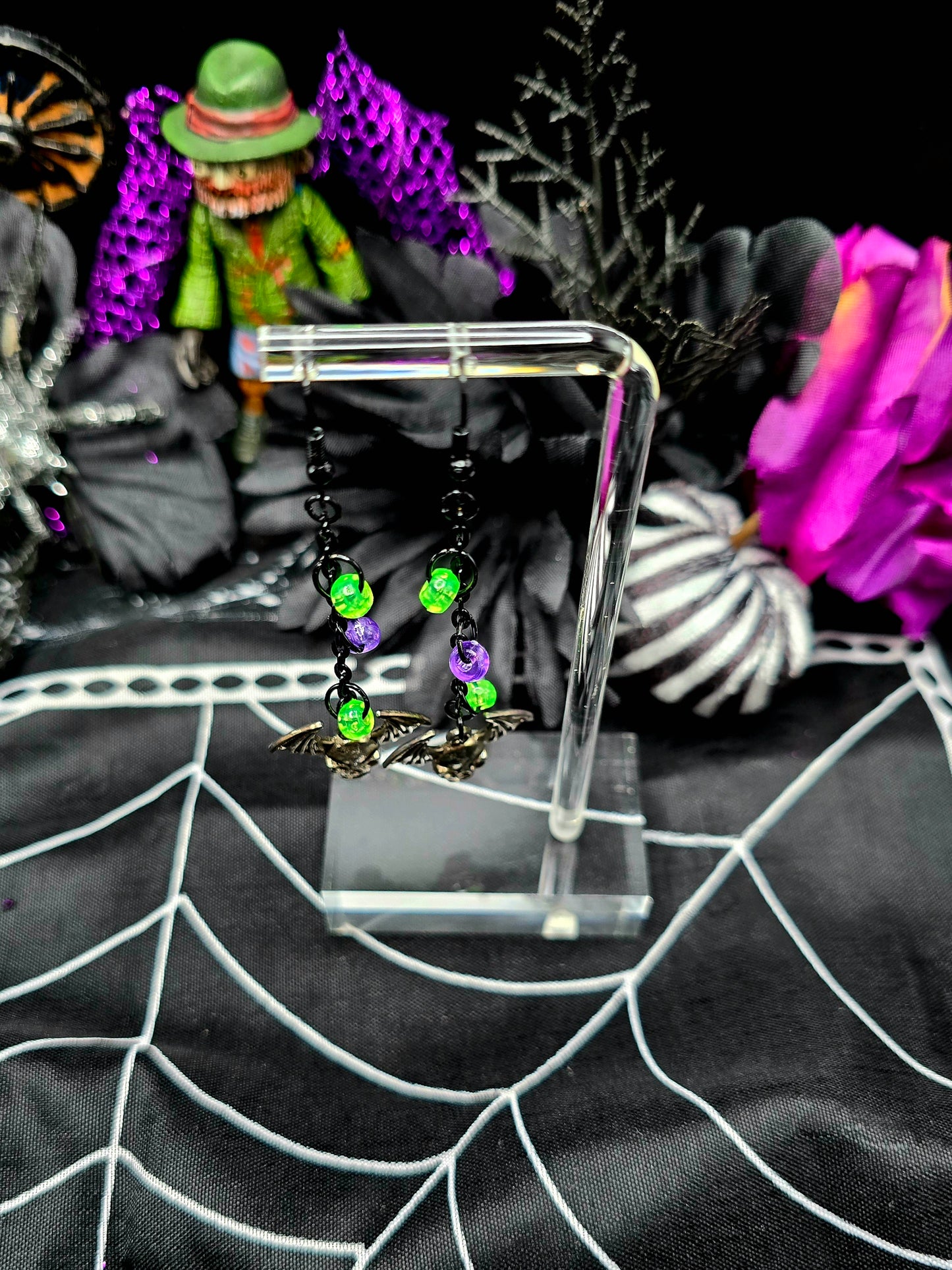 Dangling Bat Earrings