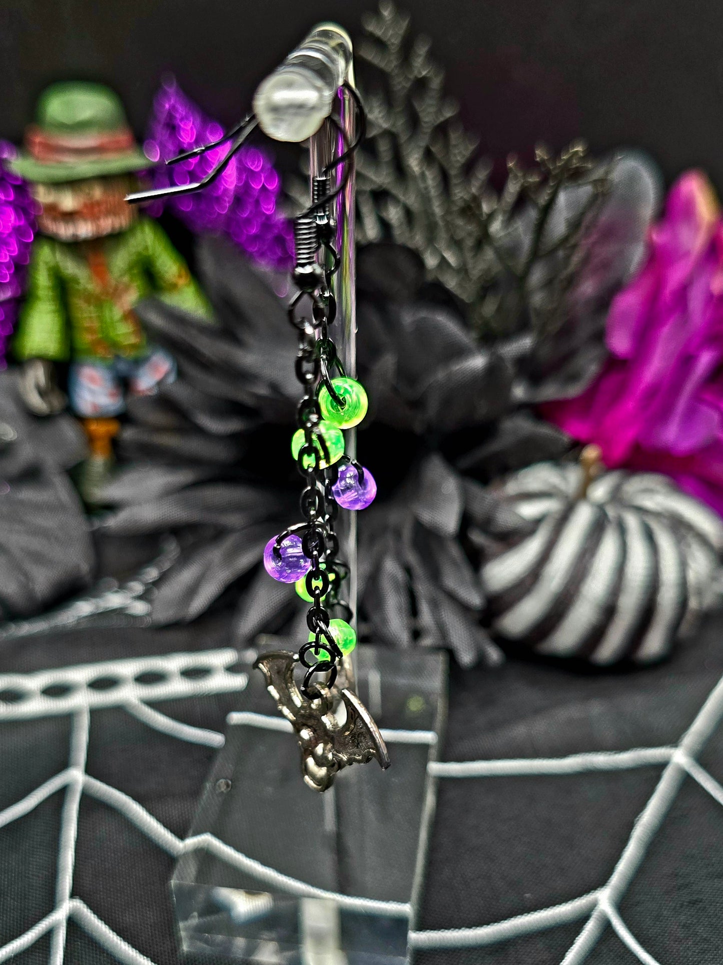 Dangling Bat Earrings