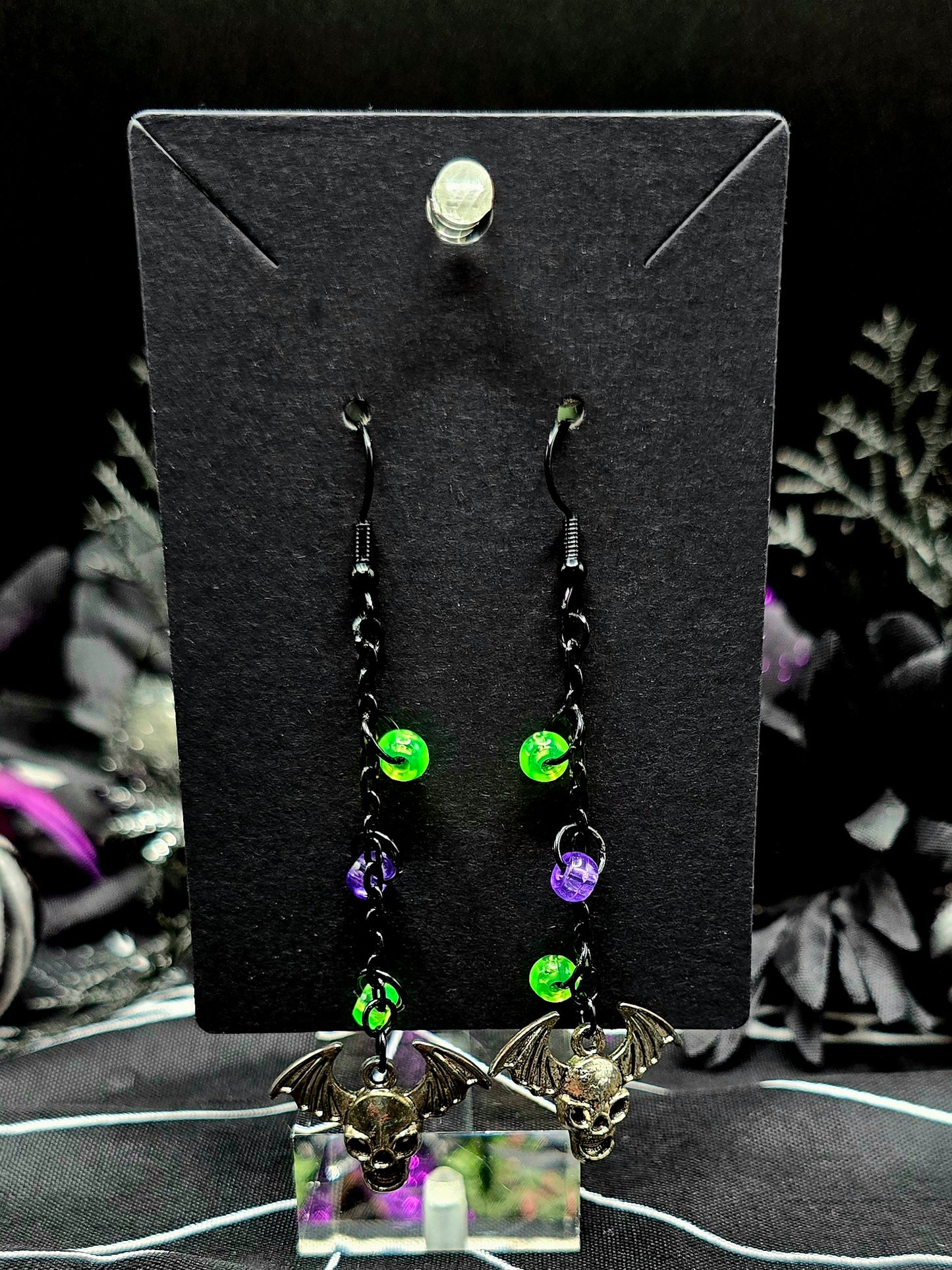 Dangling Bat Earrings