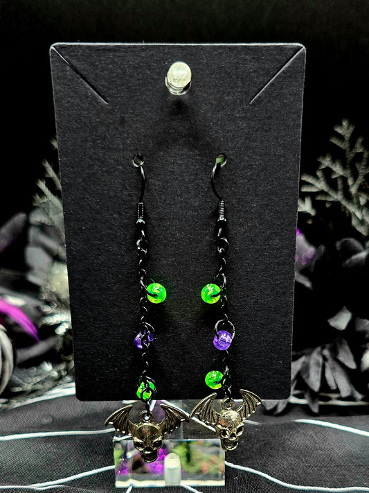 Dangling Bat Earrings