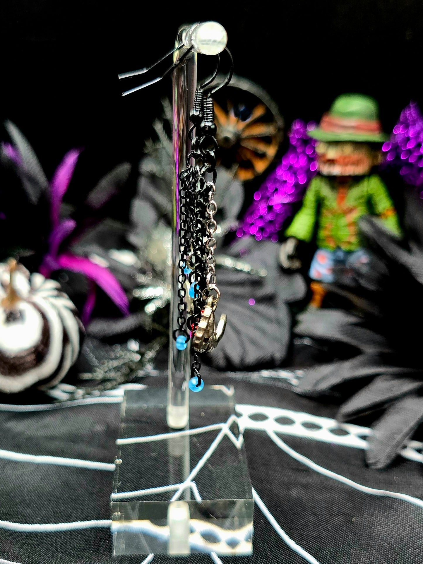 Creepy Bat Drop Earrings