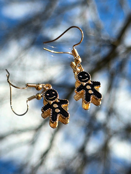 Handmade one of a kind Gingerbread Earring. 