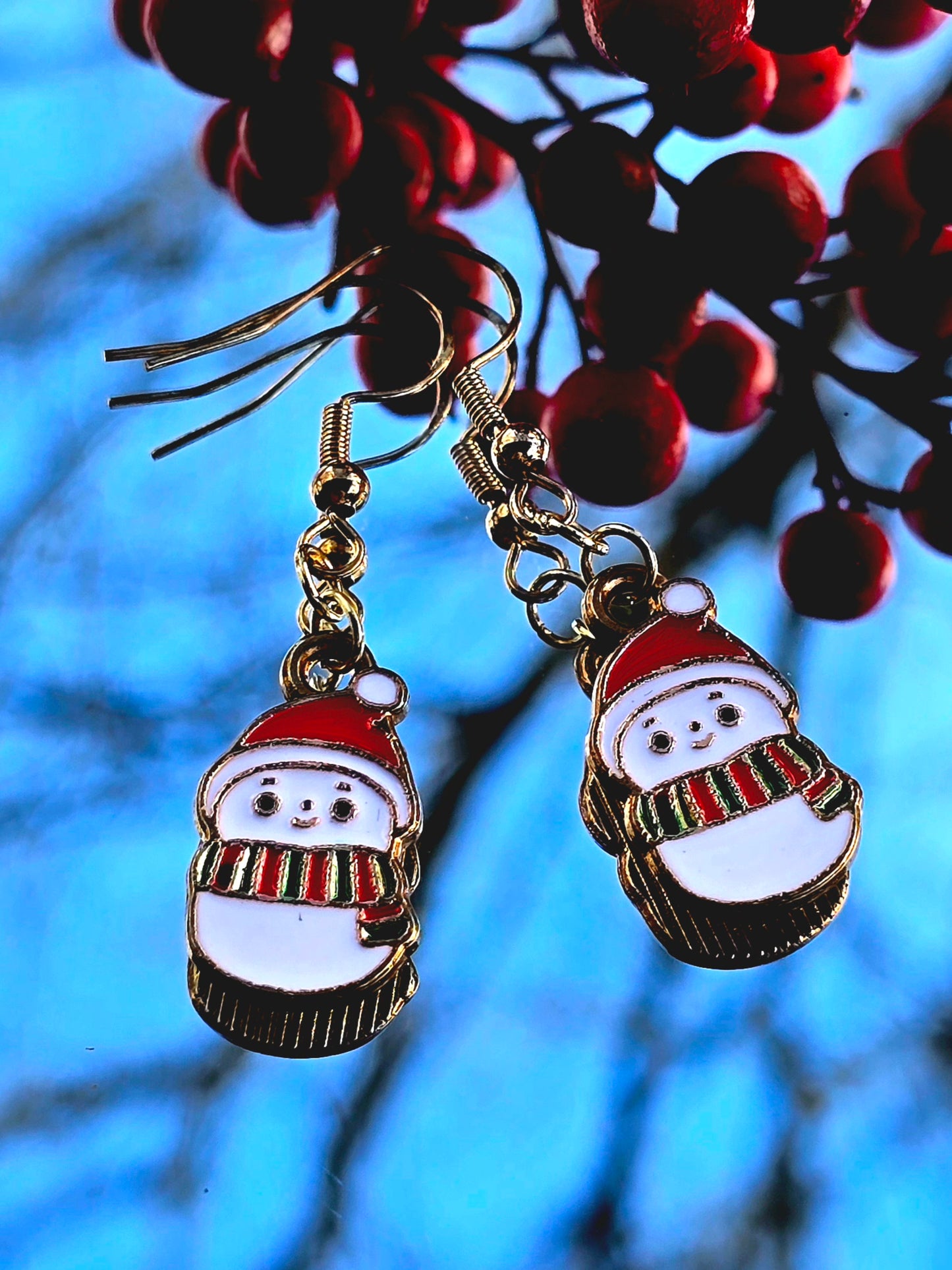 Cute Lil Snowmen Dangle Earrings