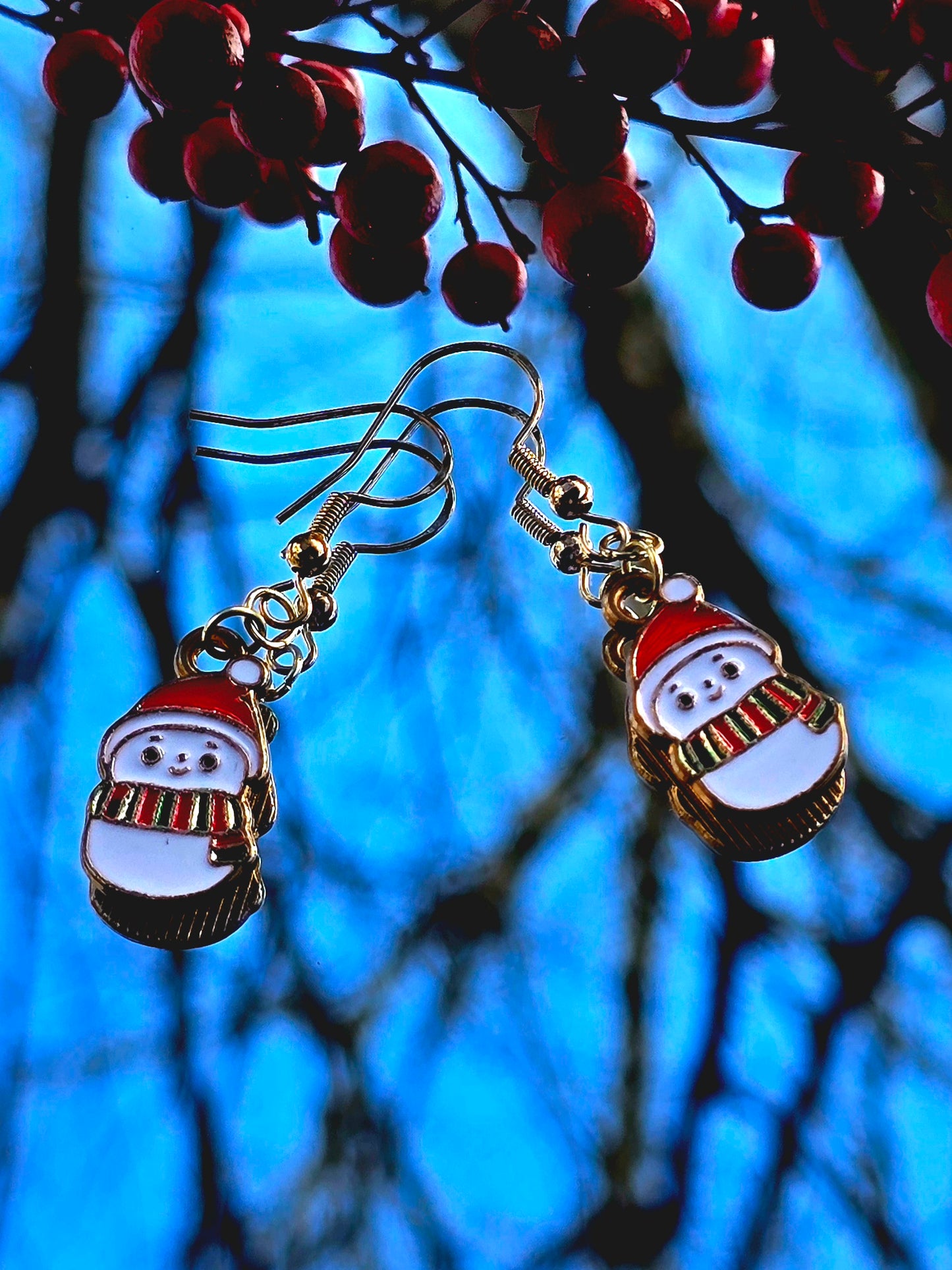 Cute Lil Snowmen Dangle Earrings