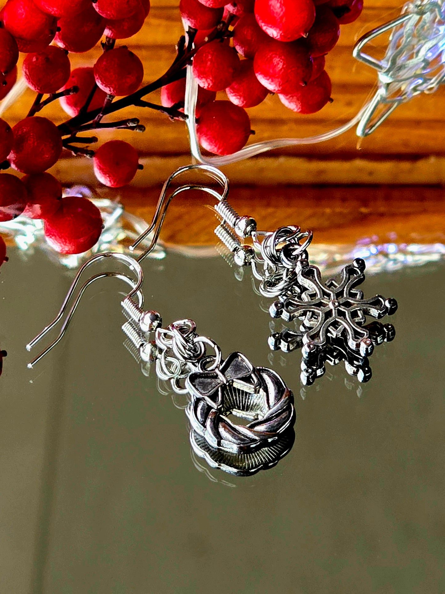 Mismatch Christmas Earrings