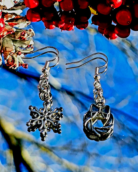 Mismatch Christmas Earrings