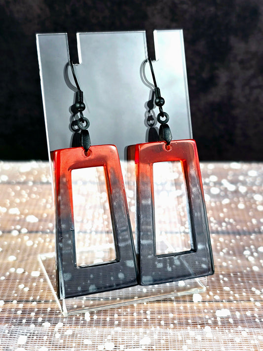 Sleek Resin Hoop Earrings