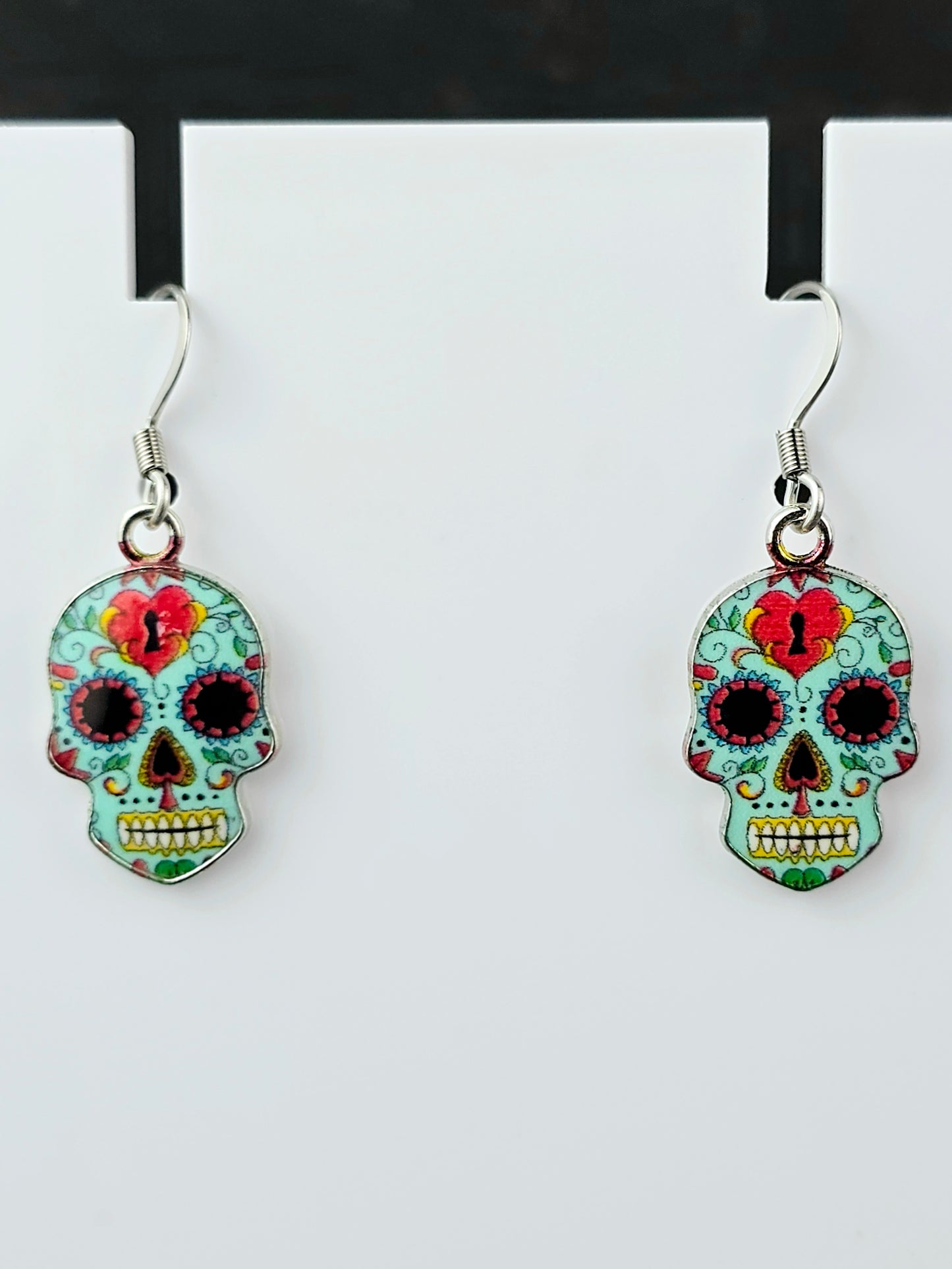 SugarSkull Dangle Fishhook Earrings
